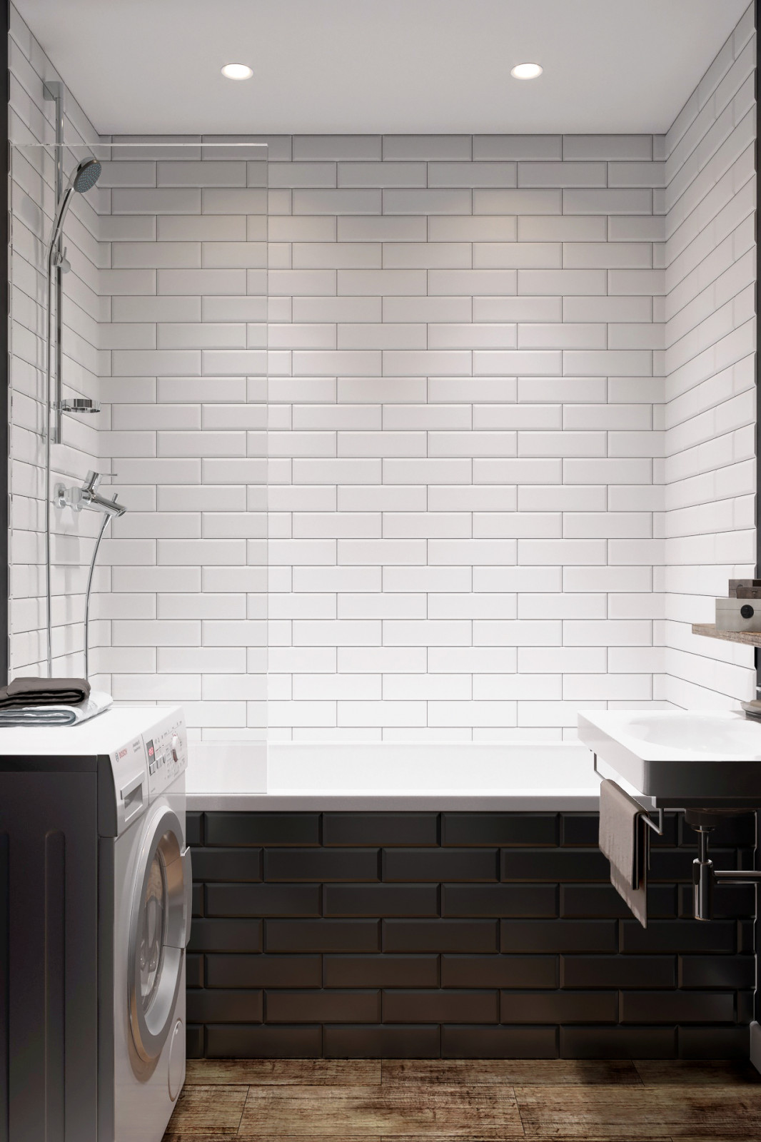 Дизайн ванной комнаты в стиле "ЛОФТ"