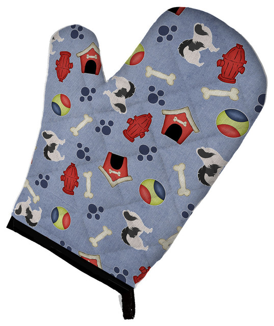 Japanese Chin Dog House Collection Oven Mitt Contemporary Oven