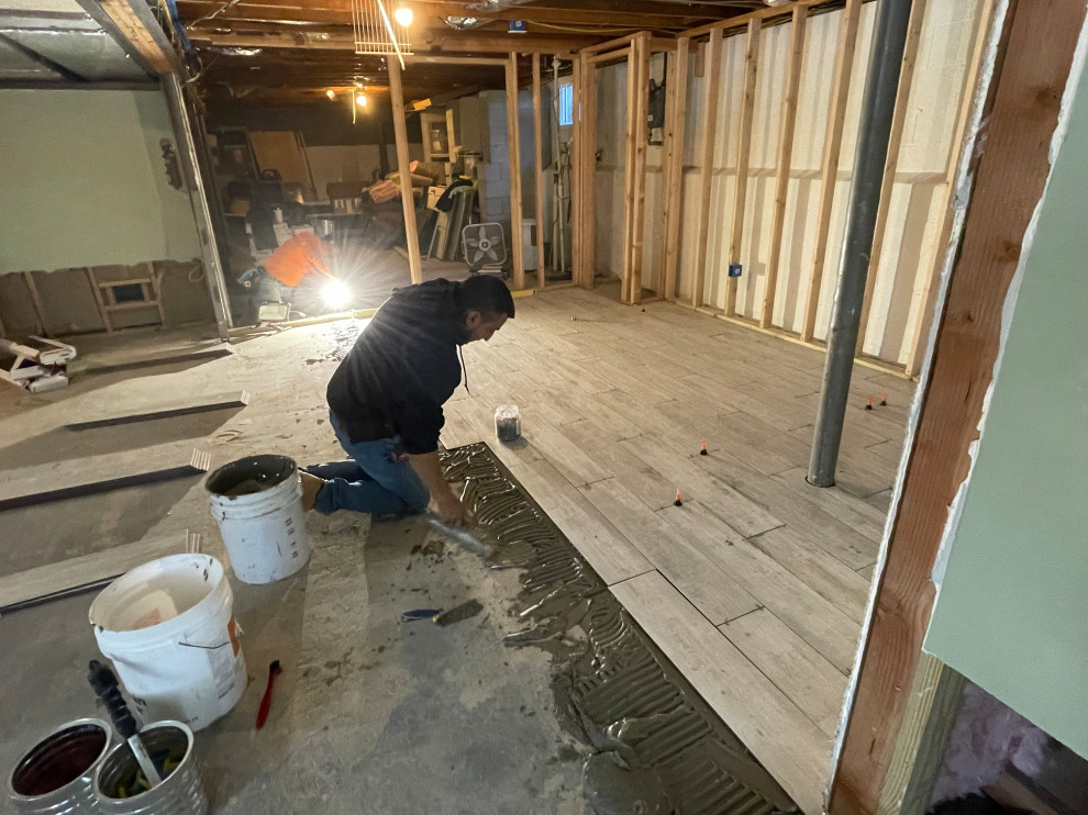 Basement Tile Job