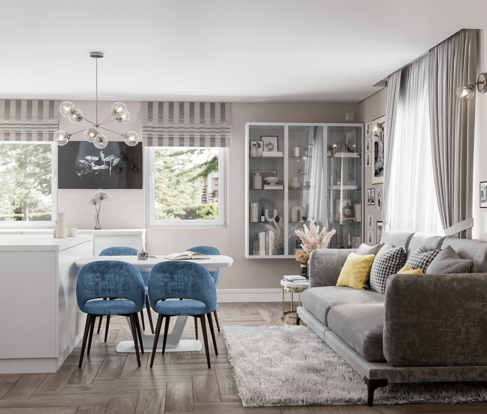 3D-визуализация кухни / обеденной зоны.2