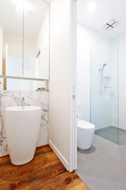 Townhouse Development contemporary-powder-room