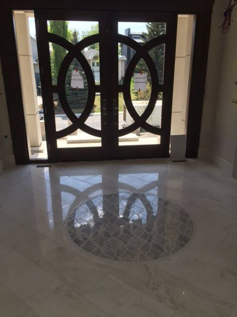Inspiration for a transitional entryway remodel in Calgary