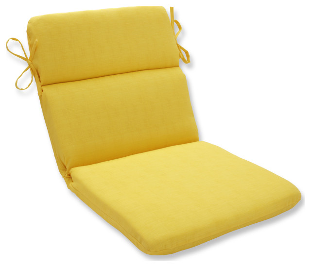 Fresco Melon Rounded Corners Chair Cushion Contemporary Outdoor