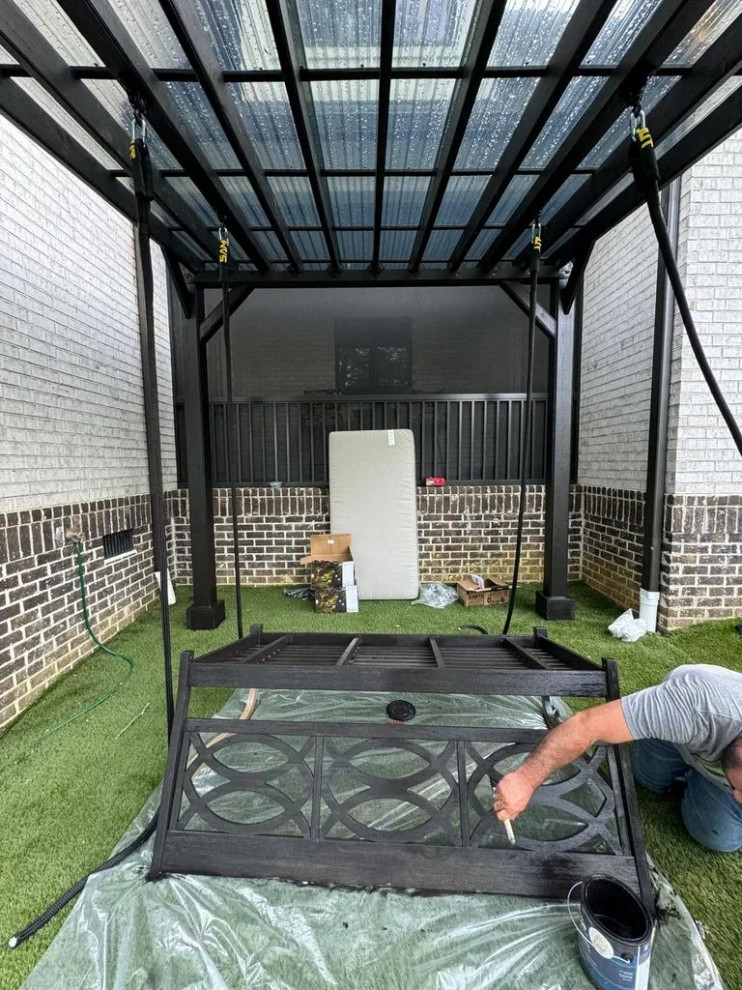 Modern Backyard Swing Pergola