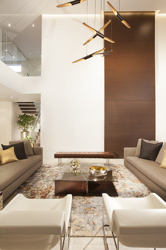 Photo of a contemporary formal living room in Miami.