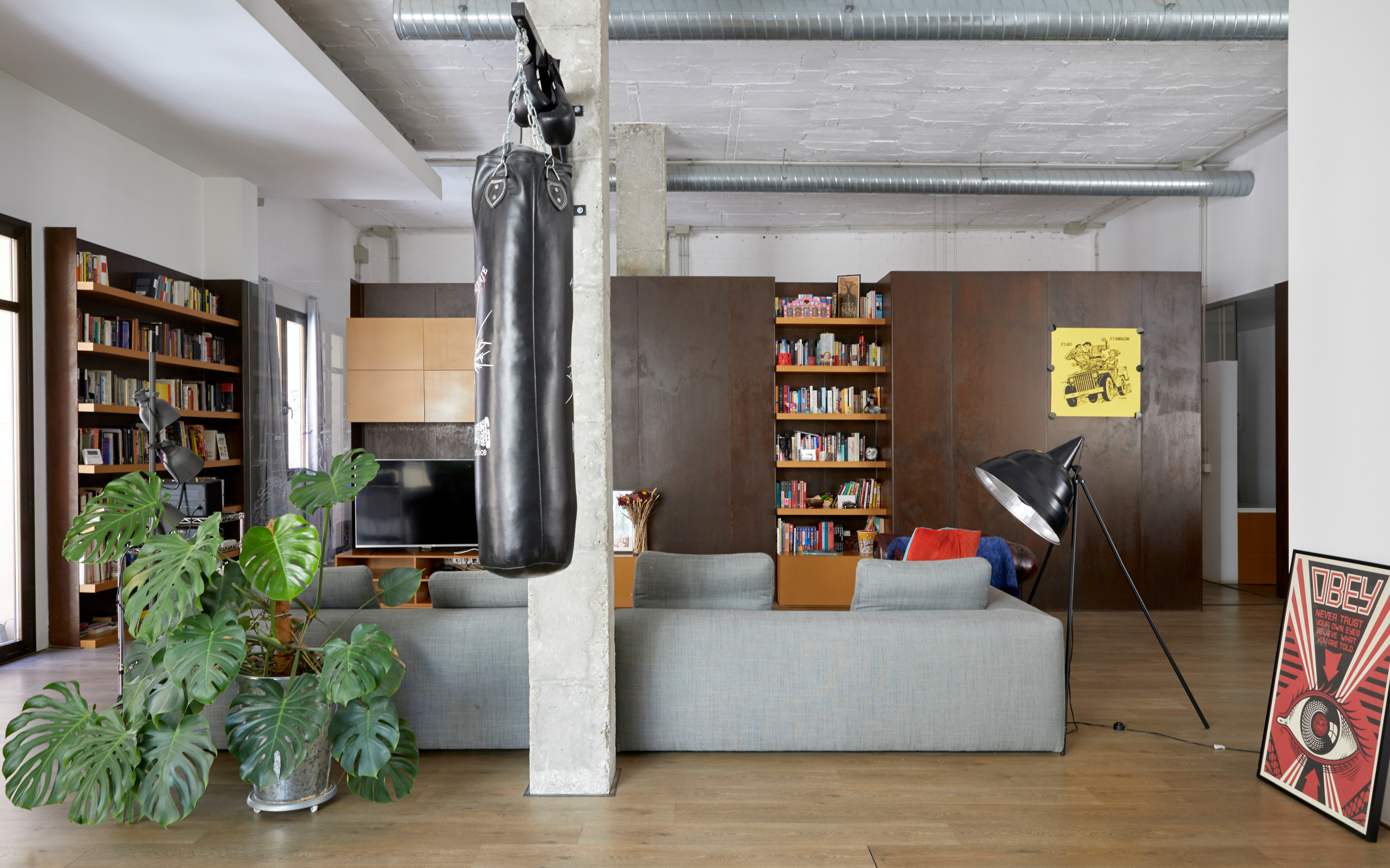 Vista desde la zona de estudio hacia el salón