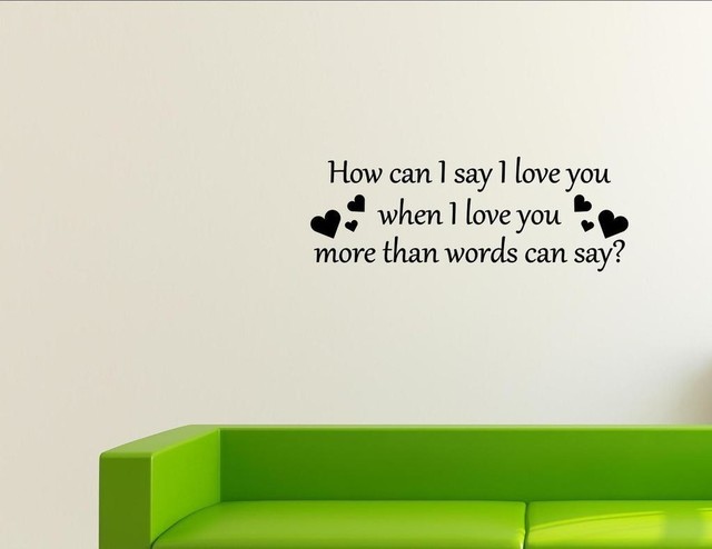 How Can I Say I Love You When I Love You More Than Words Can Say Contemporary Wall Decals By Vinylsay Llc Houzz