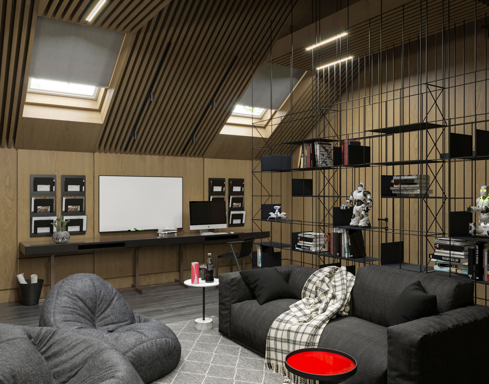 Комната подростка, чердак.