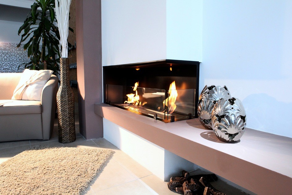 Угловой биокамин .