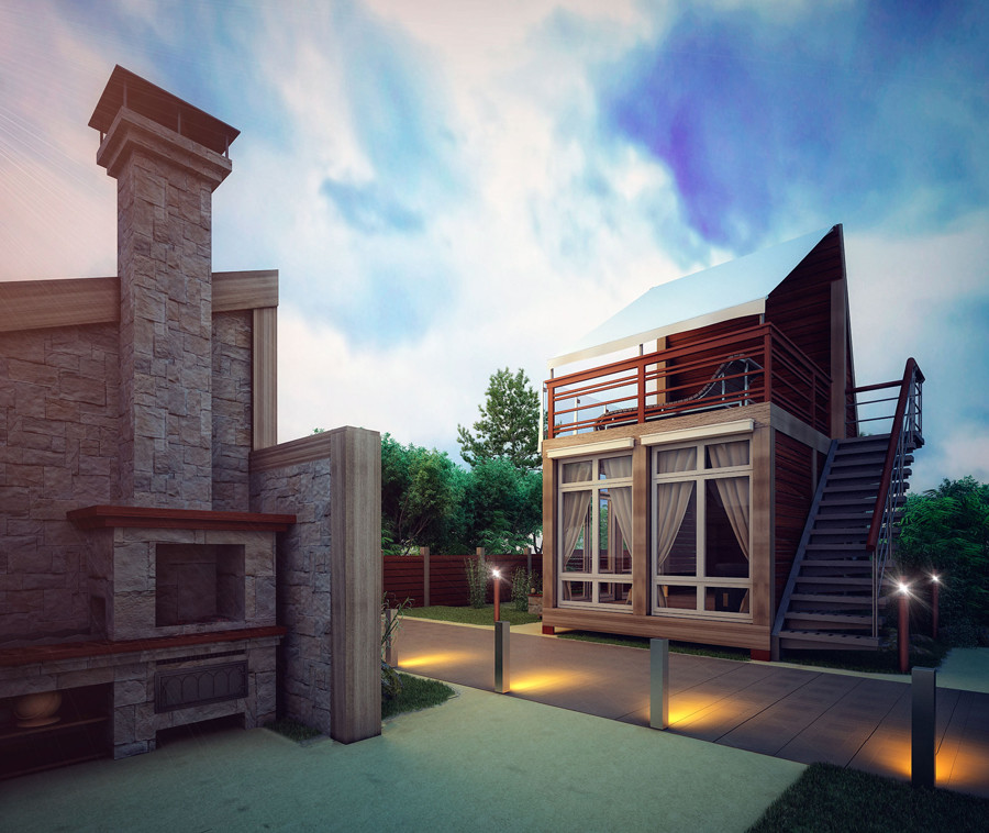 Садовый мини-комплекс для отдыха и развлечения