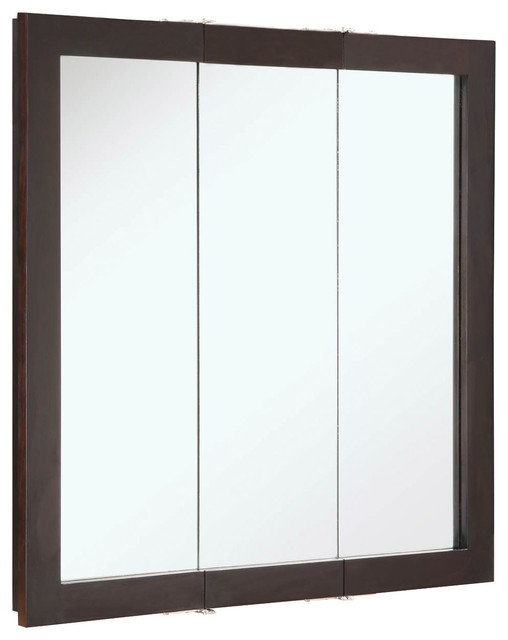 Ventura Tri View Medicine Cabinet Mirror 30 Espresso