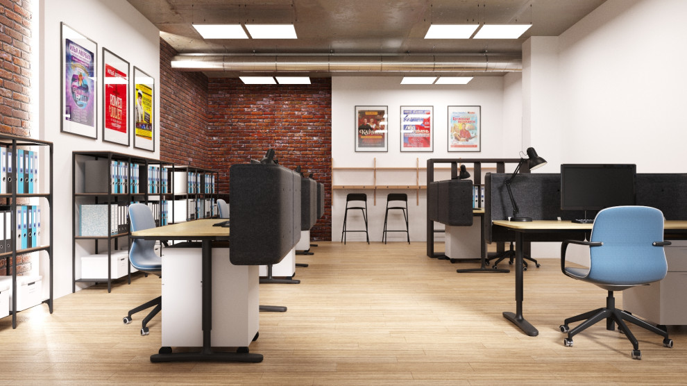 Дизайн интерьера офиса Продюсерской компании "Илья Авербух" в Лужниках.