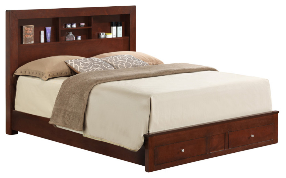 Burlington Full Storage Platform Bed With Drawers and Storage Shelves