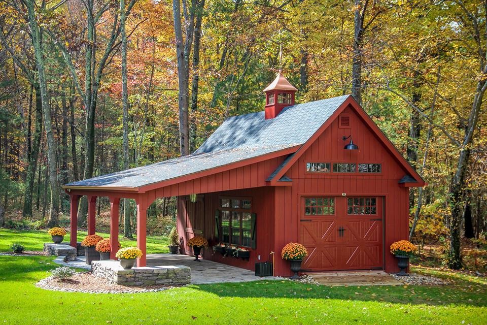 This is an example of a large country detached barn in New York.