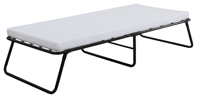 Foldaway Folding Twin Size Bed Cot With Memory Foam Mattress Foldaway Folding Twin Size Bed Cot With Memory Foam Mattress