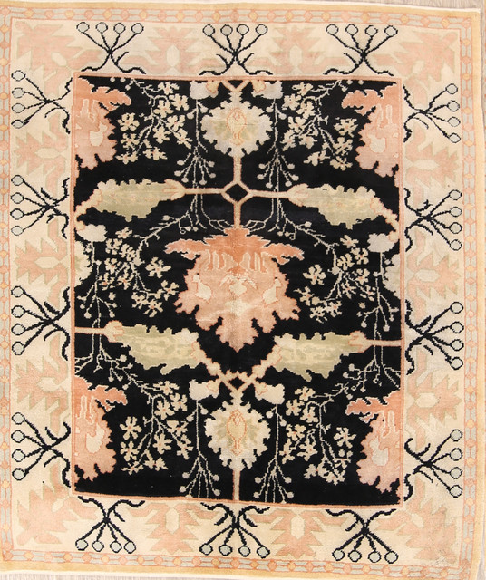 Rug Source Heriz Geometric Handmade Persian Design Oriental Area Rug, Black, 7'6 ...