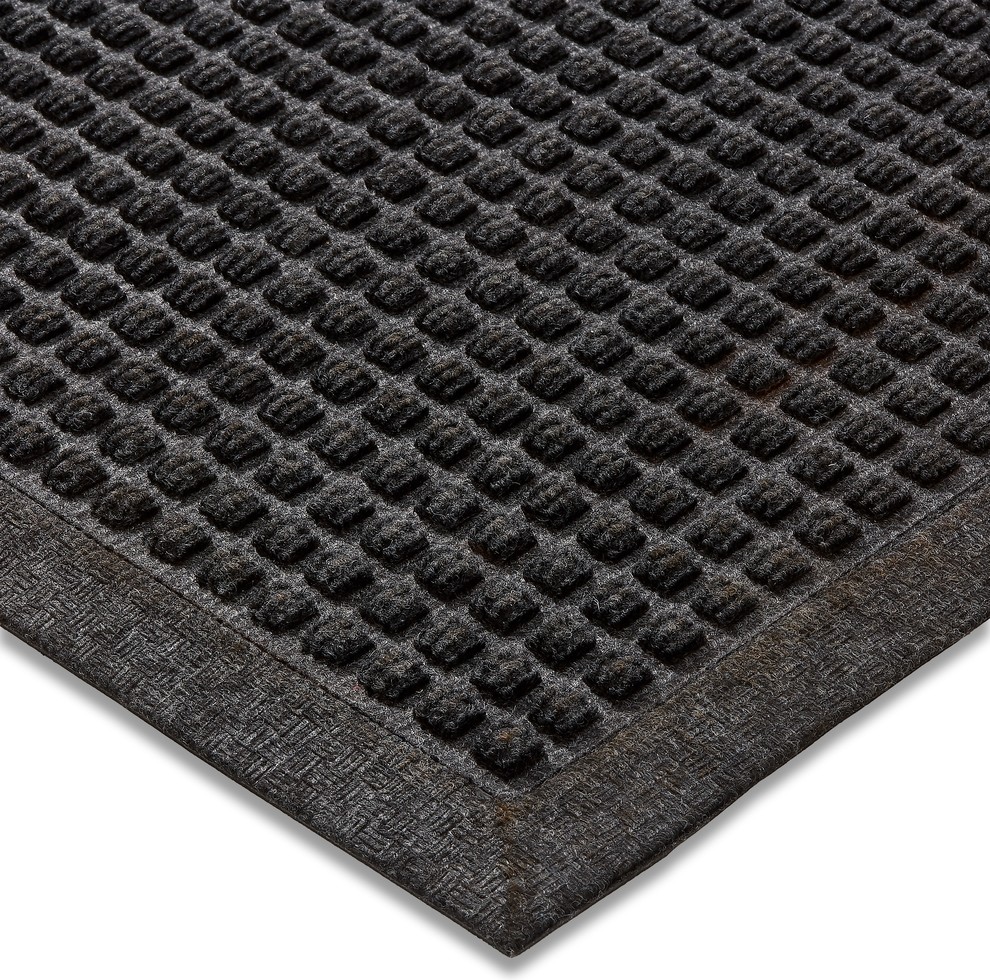 Kempf Fashion Long Lasting Fiber Mat With Border, 3'x5' Contemporary