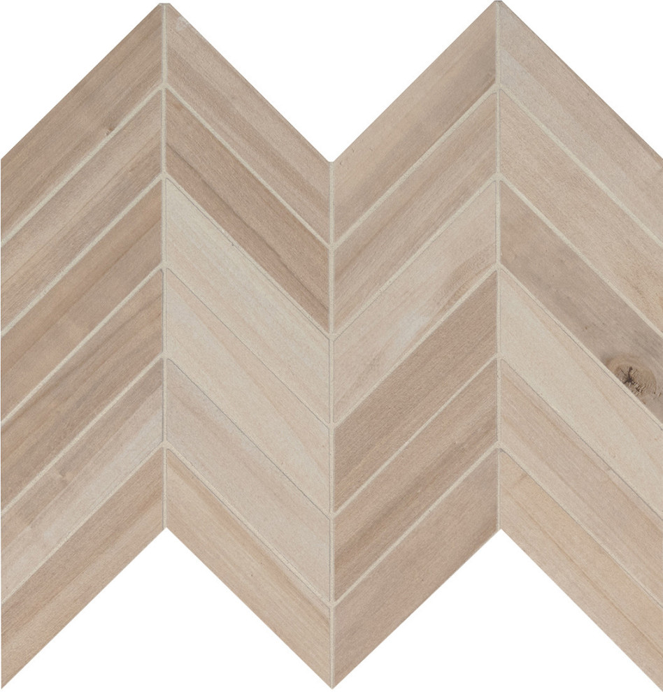 MSI NHAVCHE12X15 Havenwood - 12" x 15" Chevron Mosaic Sheet - - Beige