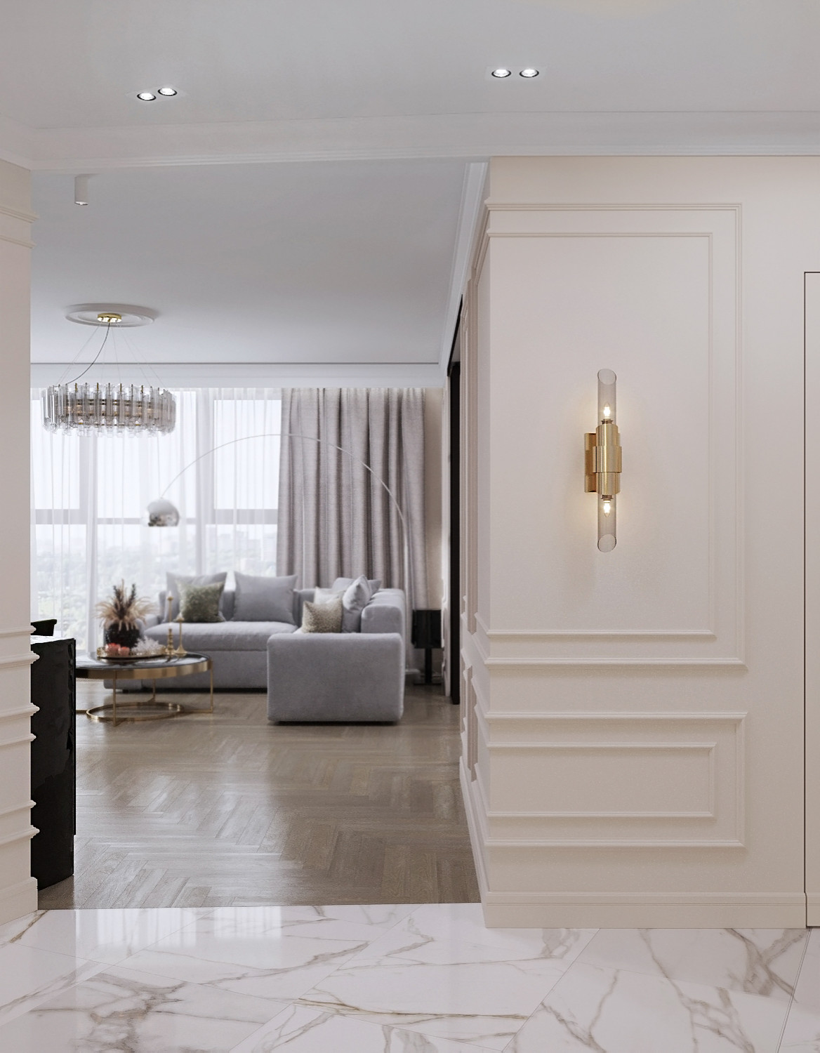 Квартира в ЖК “Leningrad”, который был выполнен для молодой пары.