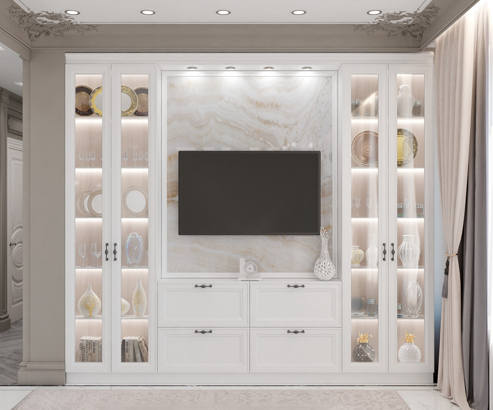 Гостиная в современном стиле в ЖК "Сердце Столицы"