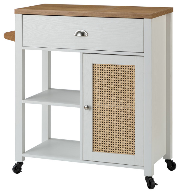 31.5"W Rolling Kitchen Cart Tropical Kitchen Islands And Kitchen