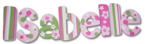 Isabella Summer Flowers Hand Painted Wall Letters