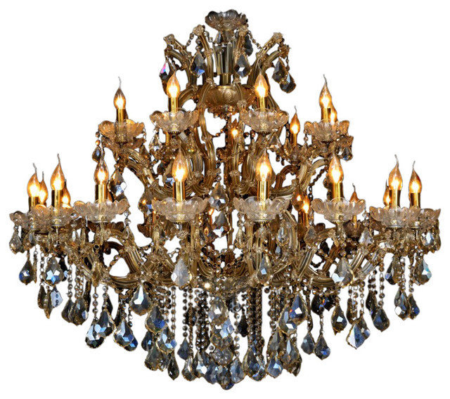 Victoria, 27L Luxury, Over Size Champagne Gold Crystal Chandelier, 49