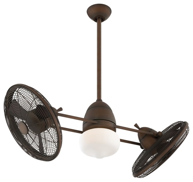 Gyrodouble Ceiling Fan Transitional Fans By 1800lighting Gyro Dual Ceiling Fan With Wall Control Restoration Bronze 42 Transitional