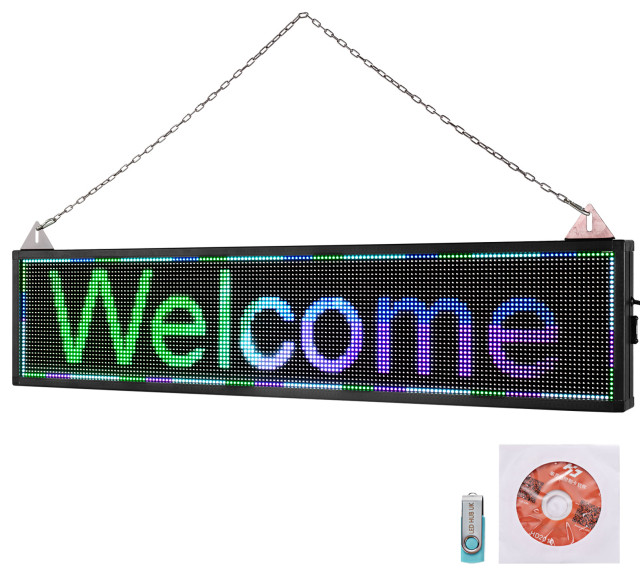 VEVOR LED Scrolling Sign LED Display Board 40 x 9 in 7 Color P6 ...