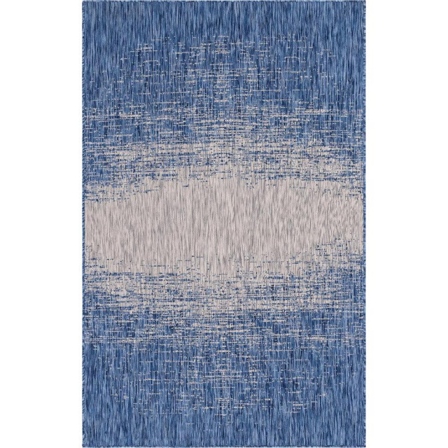 Unique Loom Outdoor Ombre Rug, 5'x8' Contemporary Outdoor Rugs by