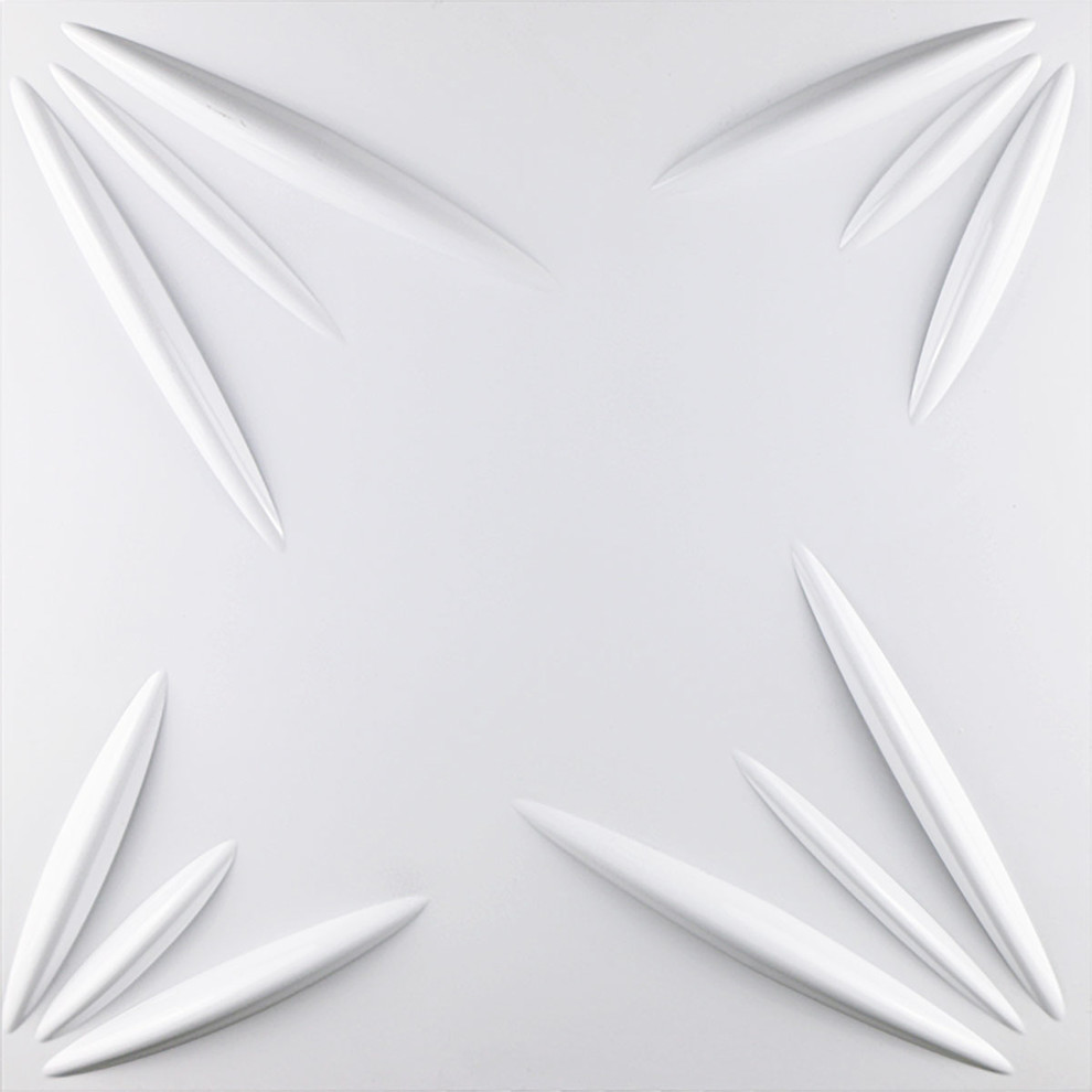 19 5/8"W x 19 5/8"H Inula EnduraWall Decorative 3D Wall Panel, White