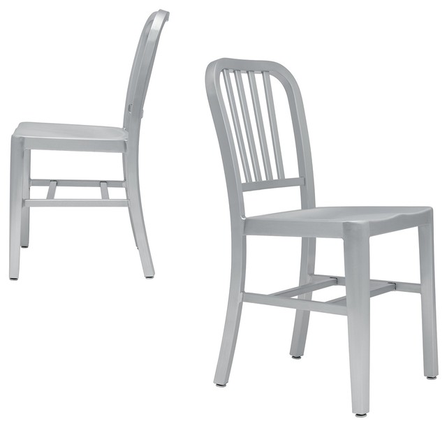 Bryant Aluminum Side Chairs, Set of 2 Contemporary Dining Chairs