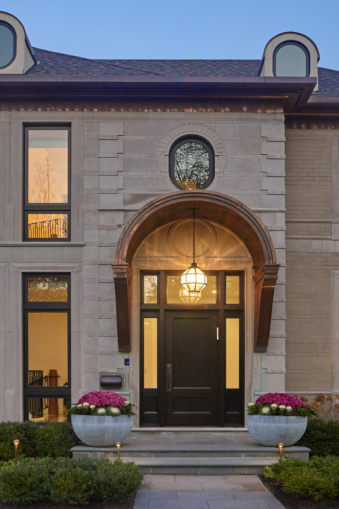 Inspiration for a transitional home design remodel in Chicago