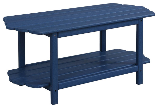 2 Tier Patio Table, Adirondack Outdoor Coffee Table for Backyard Pool ...
