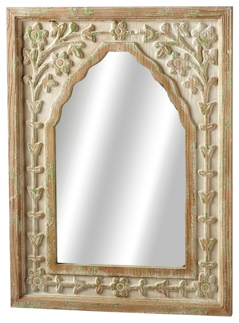 Arch Wall Mirror floral arch wall mirror, distressed ivory and green Arch Wall Mirror floral arch wall mirror, distressed ivory and green