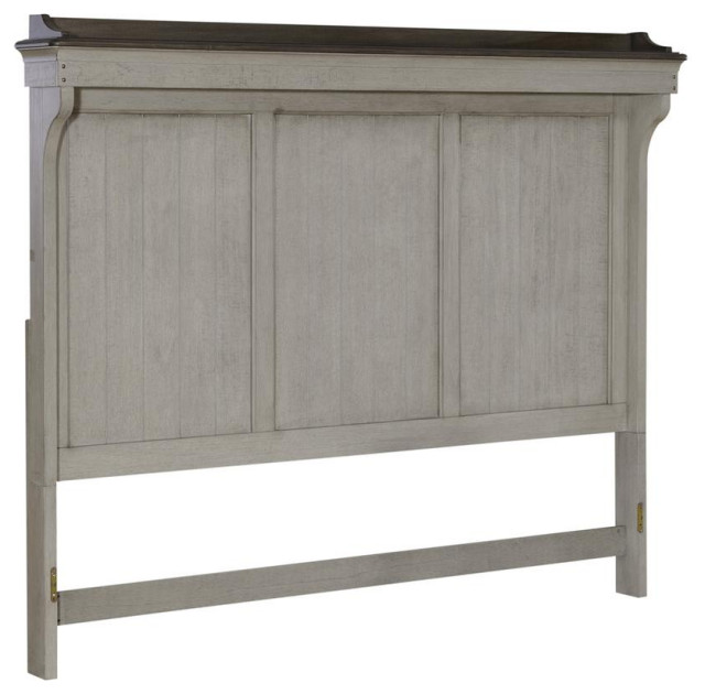 King Mantle Headboard Farmhouse White Contemporary Headboards by