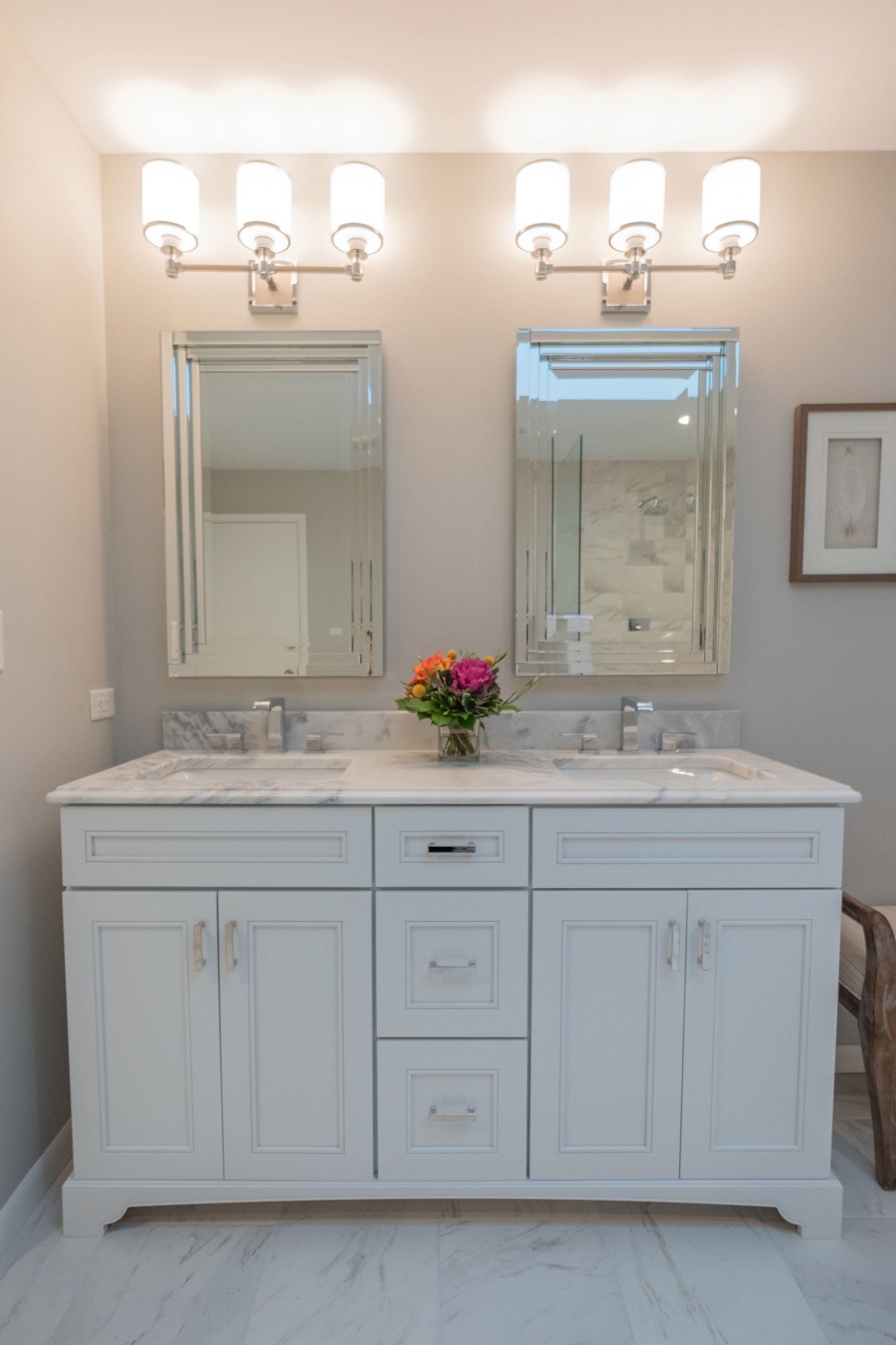 Porcelain Carrara  Master Bathroom