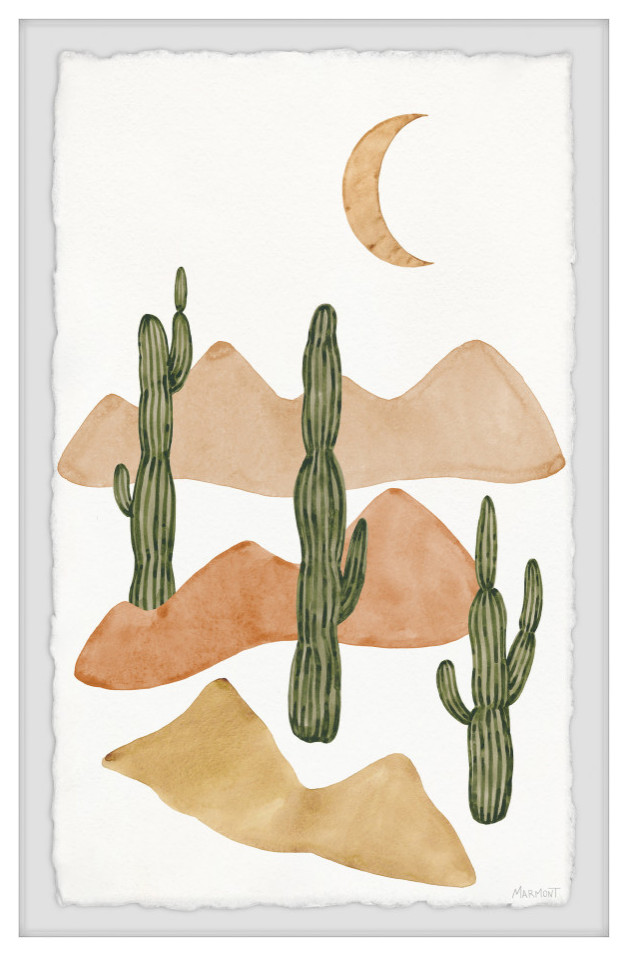 "Wild Cactus" Framed Painting Print, 20x30