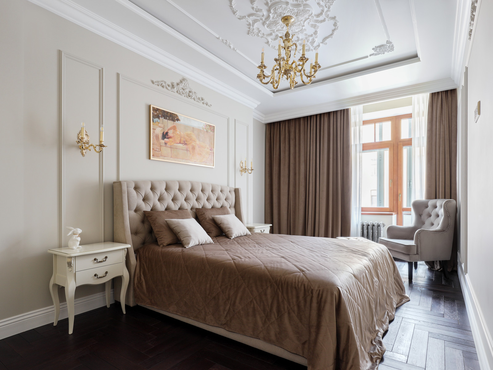 Реализованный дизайн-проект квартиры 90 кв.м.в стиле неоклассика