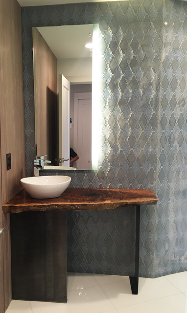 TILE WORK modern-bathroom