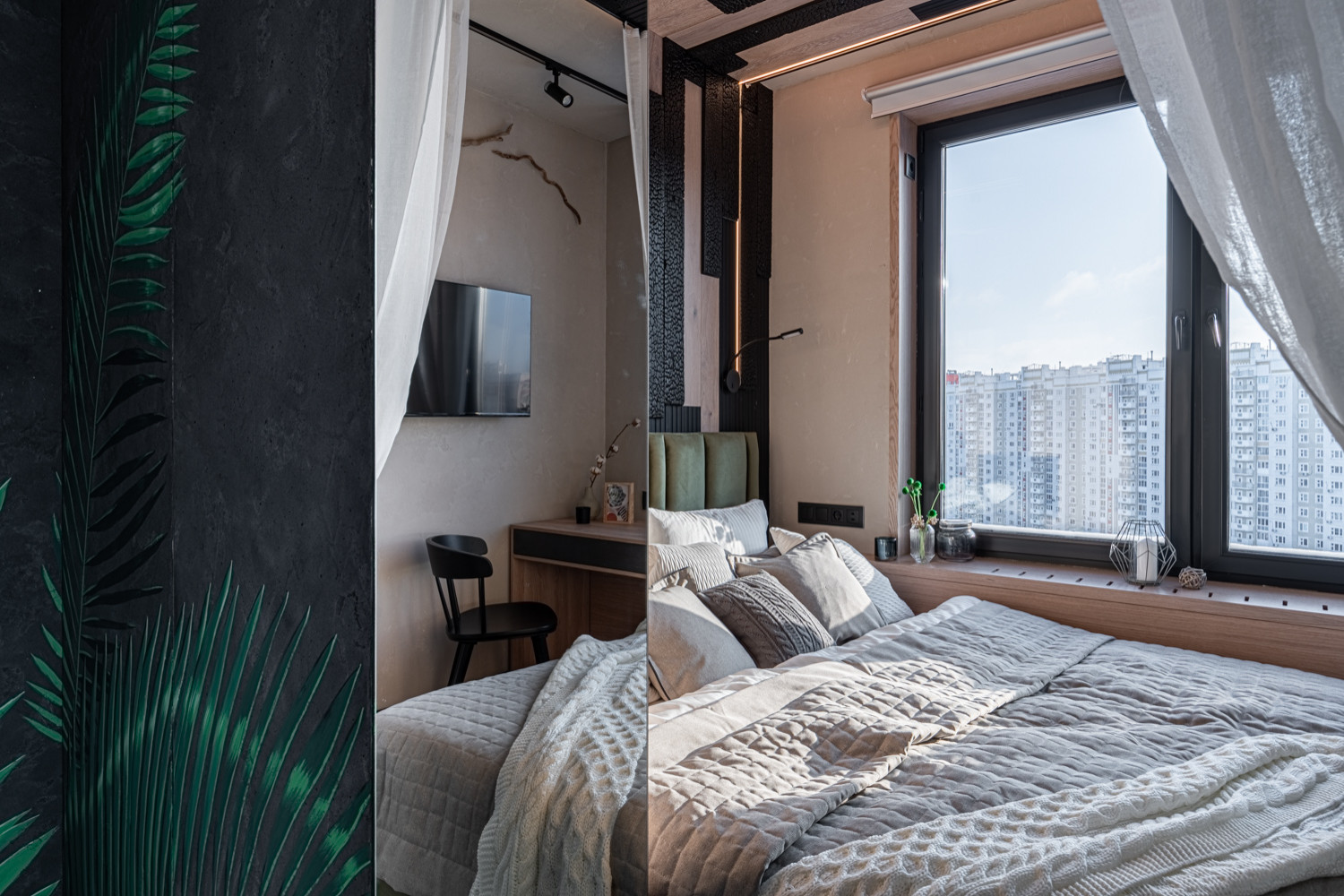 Спальня с видом на Бали