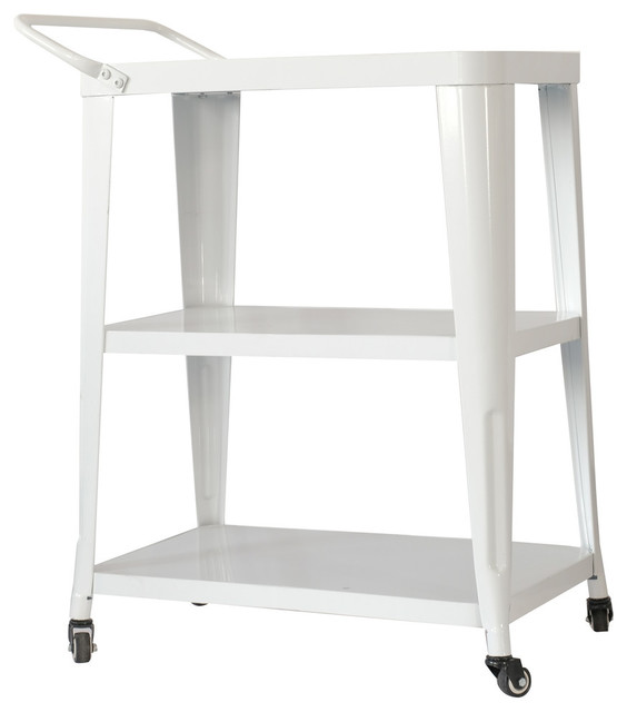 3Tiered Metal Frame, Industial Dining Cart With Swivel Wheels