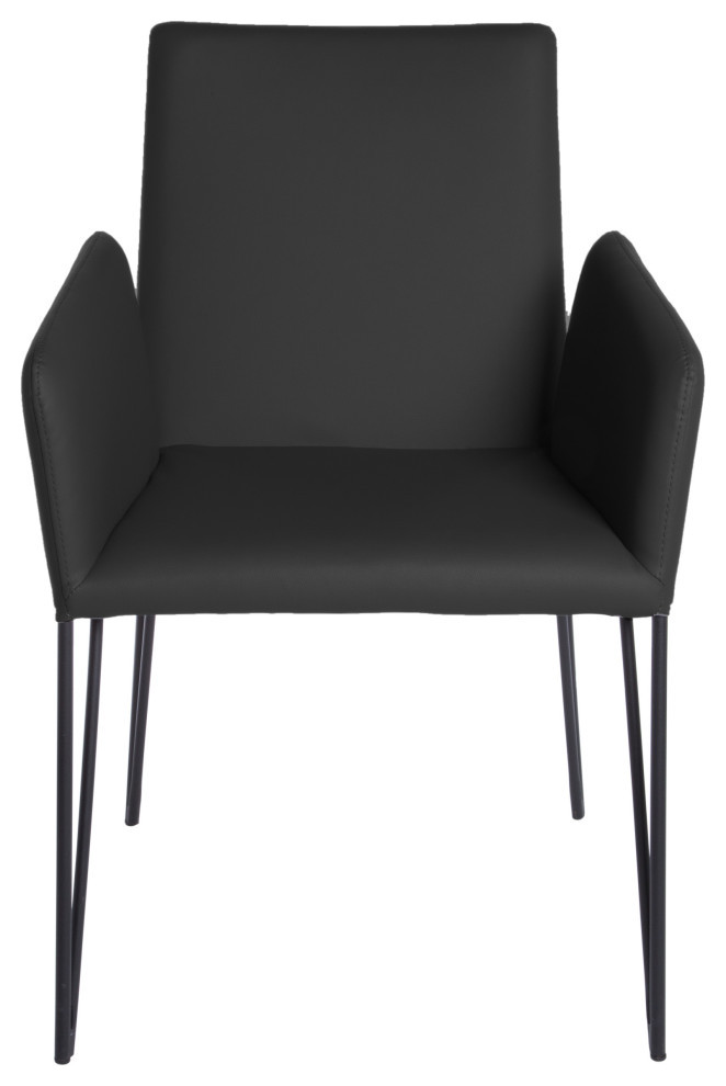 Amir Arm Chair, Black and Black