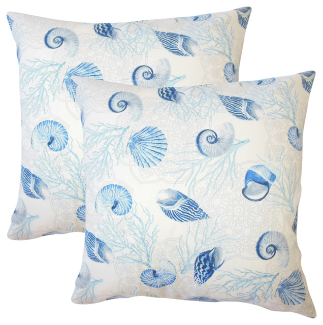 Brighton Coastal Throw Pillows Ocean Set Of 2 Beach Style