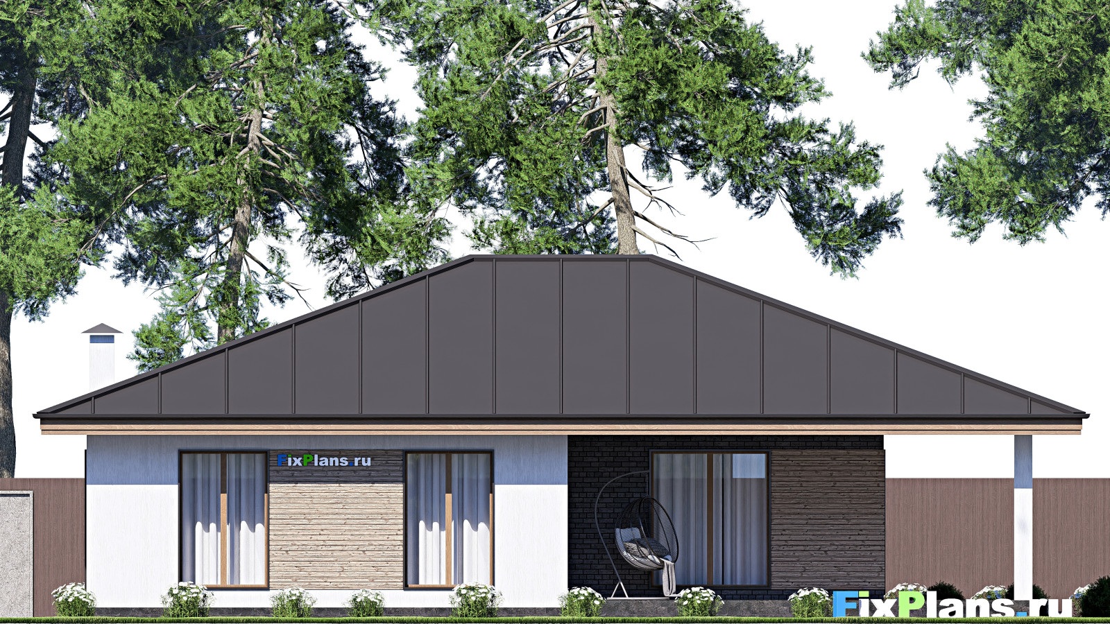 Проект одноэтажного дома 13х16м S161м2 F-17450