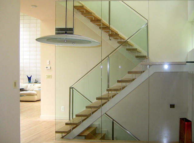 leesburg house stair, side view - Modern - Staircase - DC ...