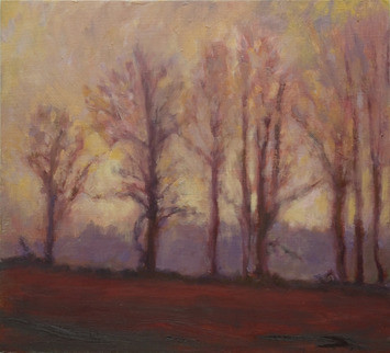 Red Trees Original By Janet Howard-Fatta