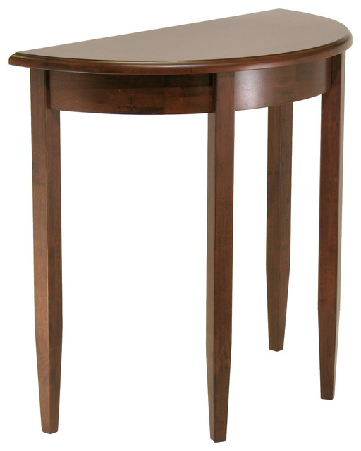 Concord Half Moon Accent Table Transitional Side Tables And End