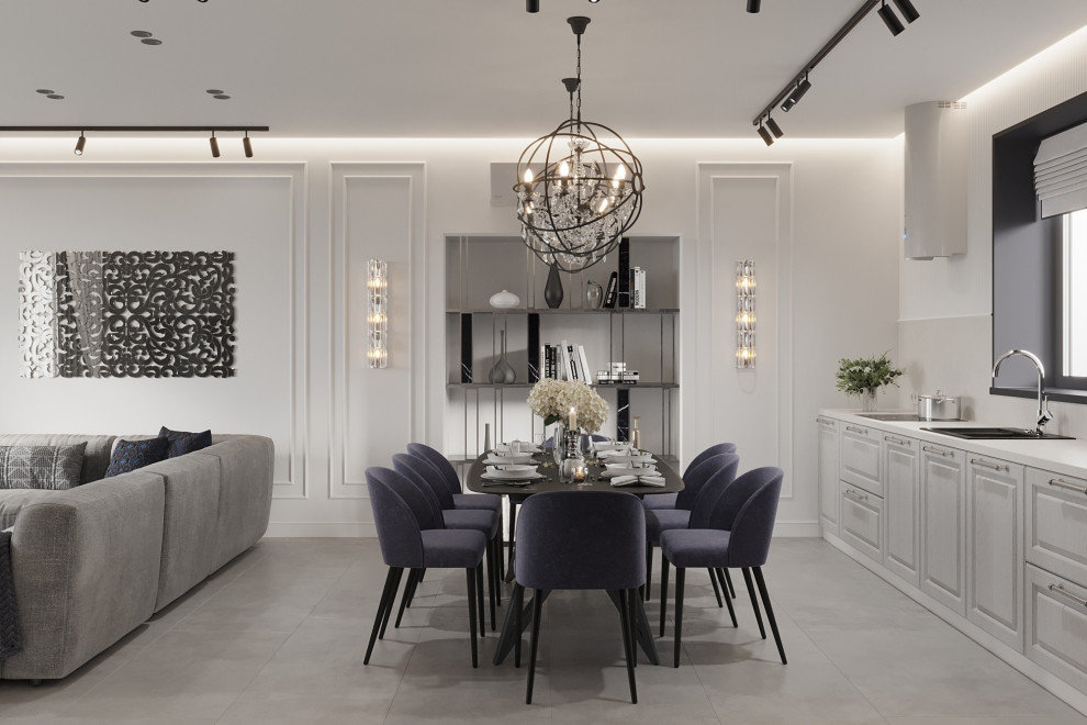 Одноэтажный дом в неоклассике