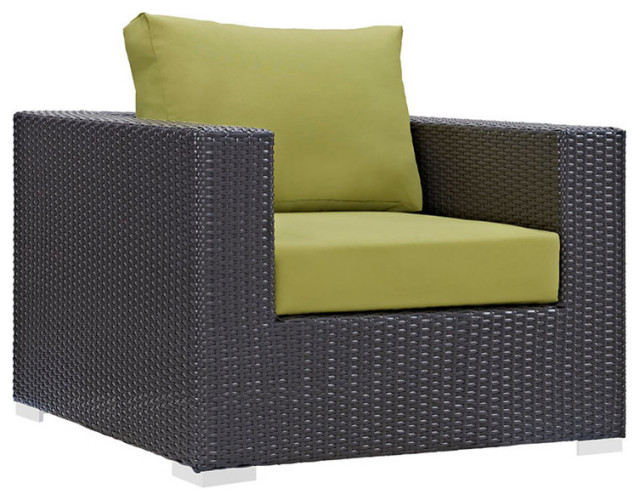 Modway Convene Patio Armchair With Espresso Peridot Finish EEI1906EXP